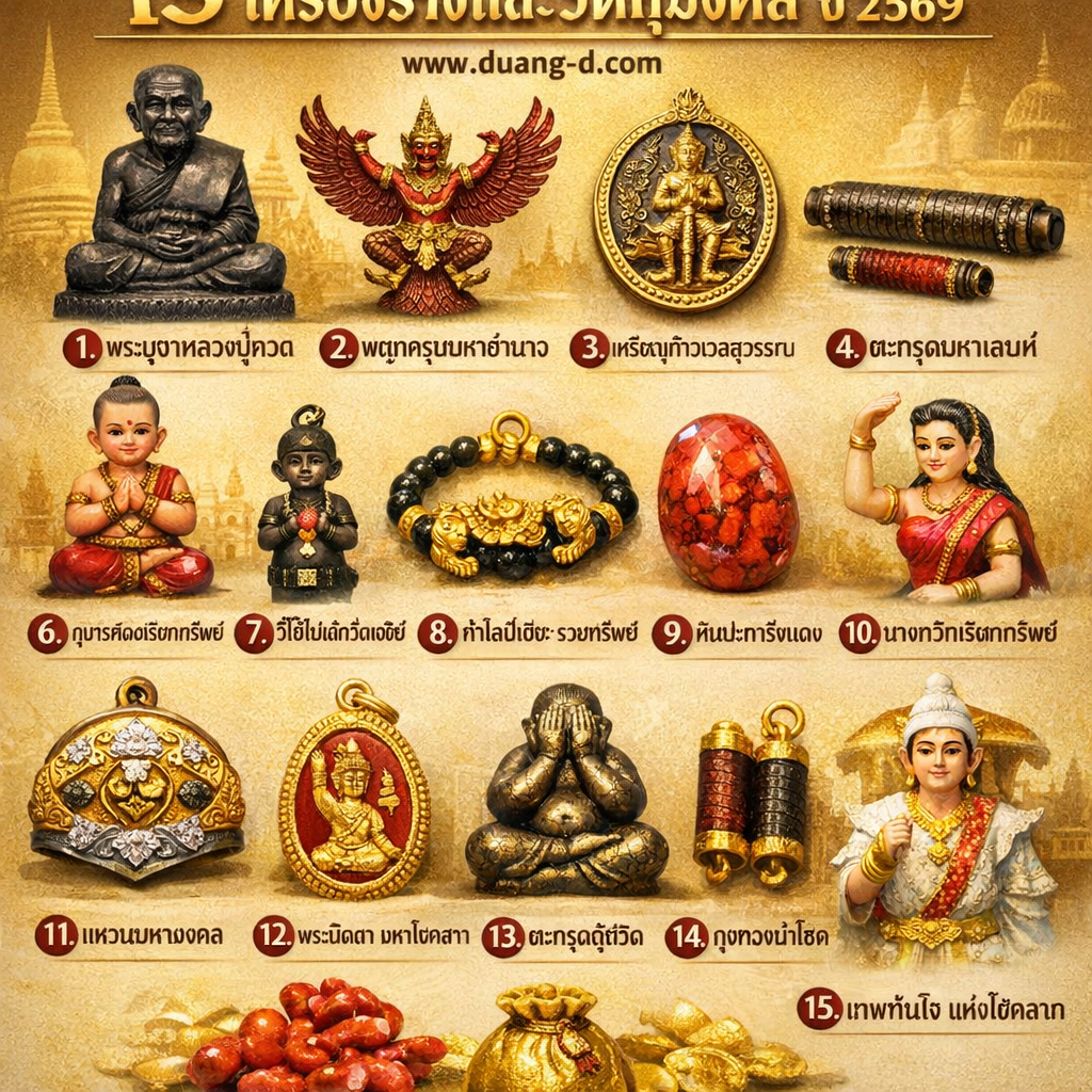 สินค้ามงคลและเครื่องรางยอดนิยม